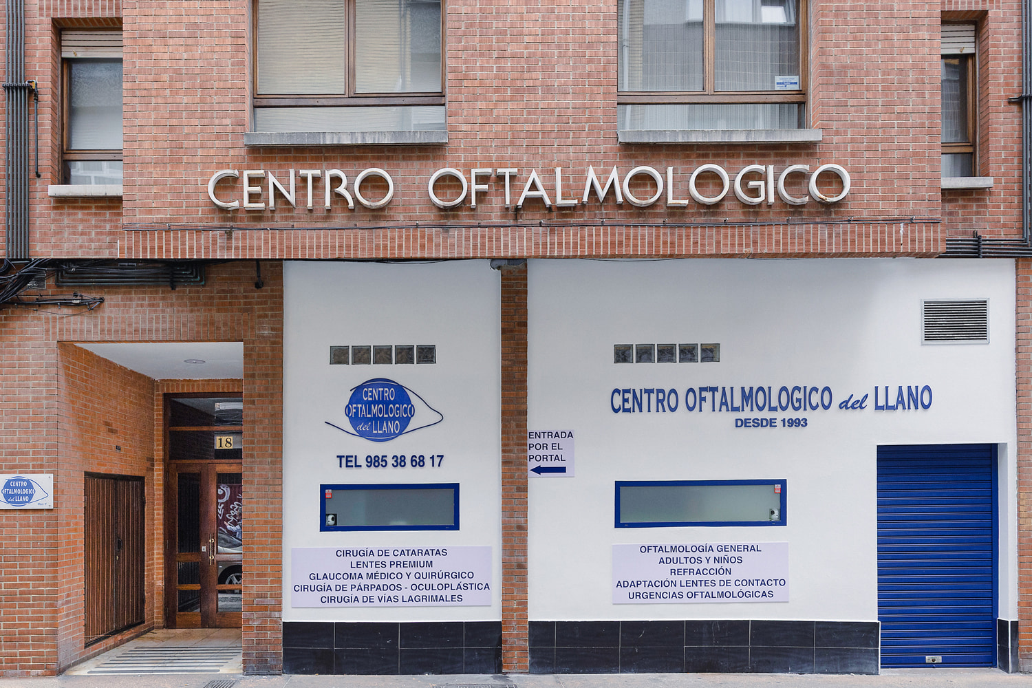 Centro Oftalmológico del Llano clinic exterior in Gijón
